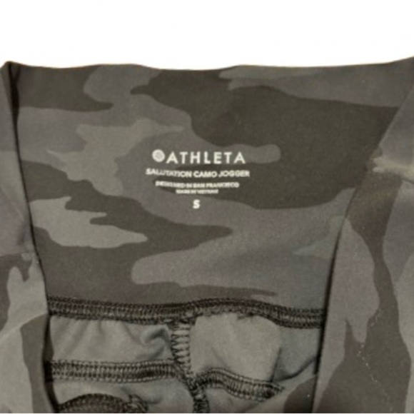 Athleta Salutation gray camo baggy joggers w pckts SZ S - Picture 7 of 8